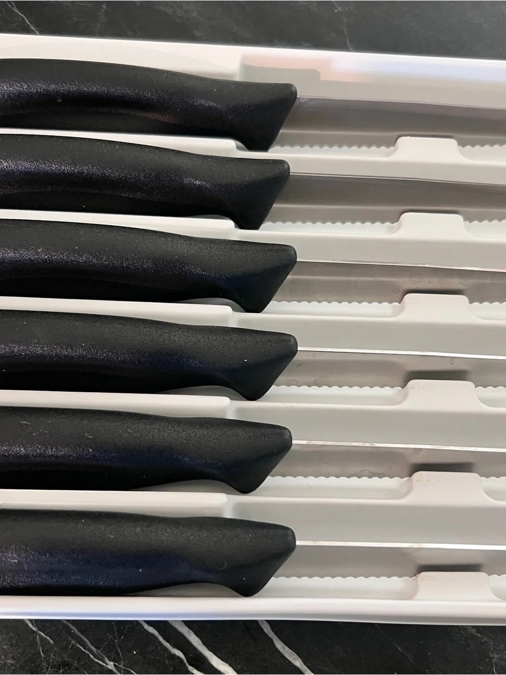 Victorinox Black and Silver 6-Piece Steak Knife Set